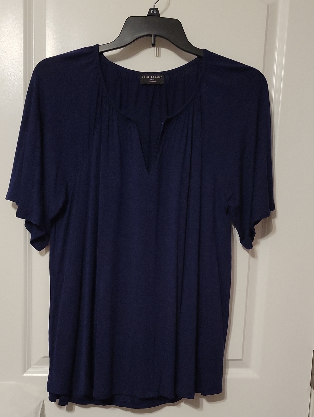 Lane Bryant Navy Blue, 14/16 V-Neck, Like New. Blouse.
